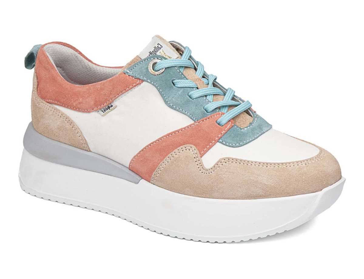 Baskets Callaghan 51206 Dina Femme Rose Blanche Beige | ZSD2085CJ