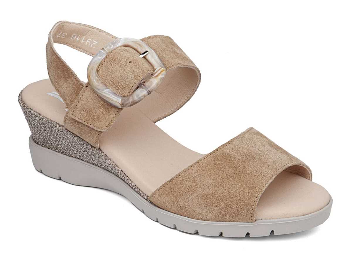 Sandales Compensées Callaghan 29116 Esperanza Femme Beige | XIL6399QQ