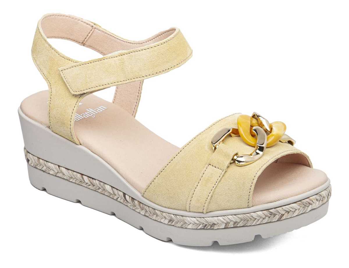 Sandales Compensées Callaghan 29807 Mara Femme Jaune | MKY2699HF