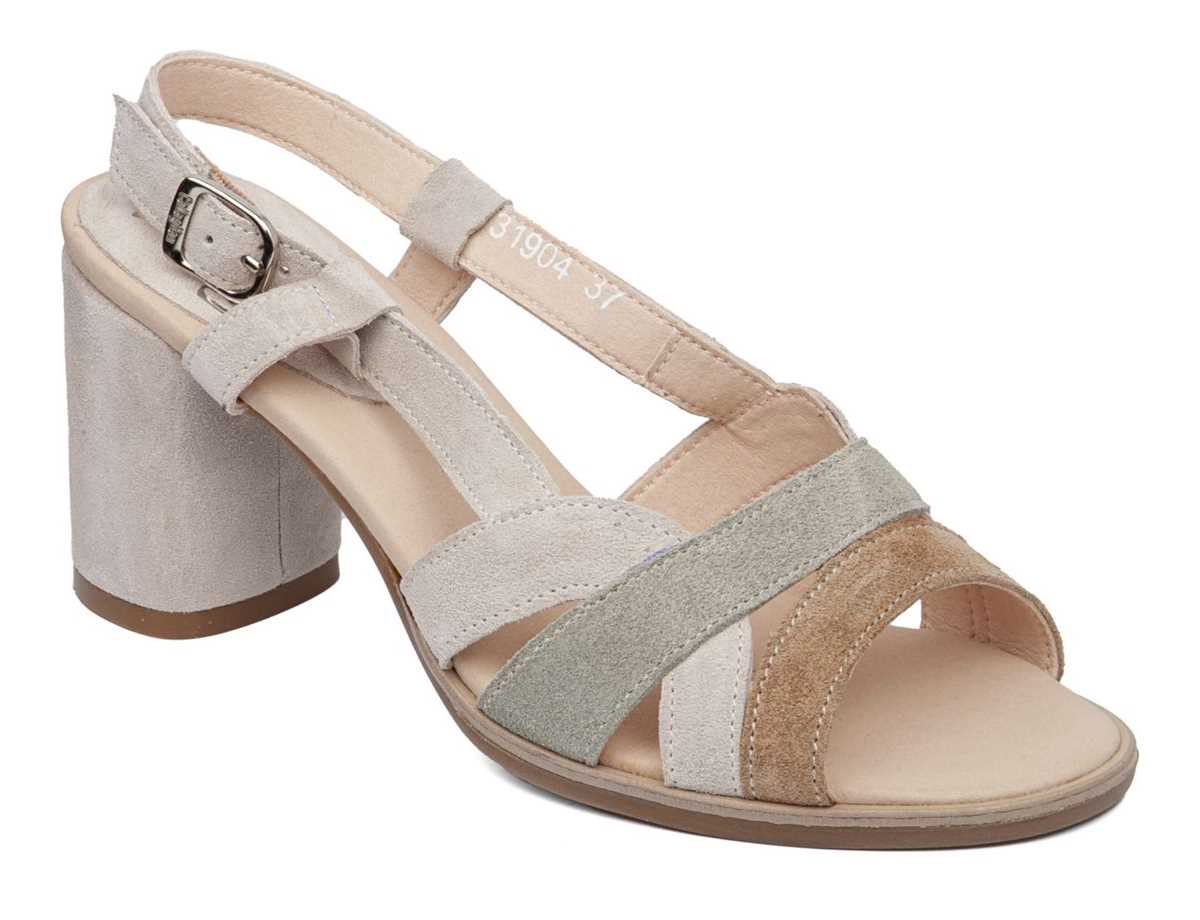 Sandales à Talons Callaghan 31904 Kanji Femme Beige Vert Blanche | YJY6368PK