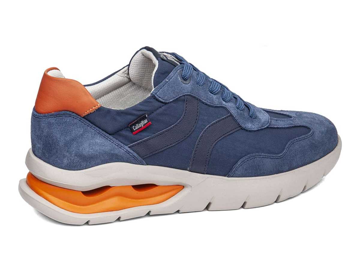 Baskets Callaghan 45408 Vento Homme Bleu Orange | POZ7262YU