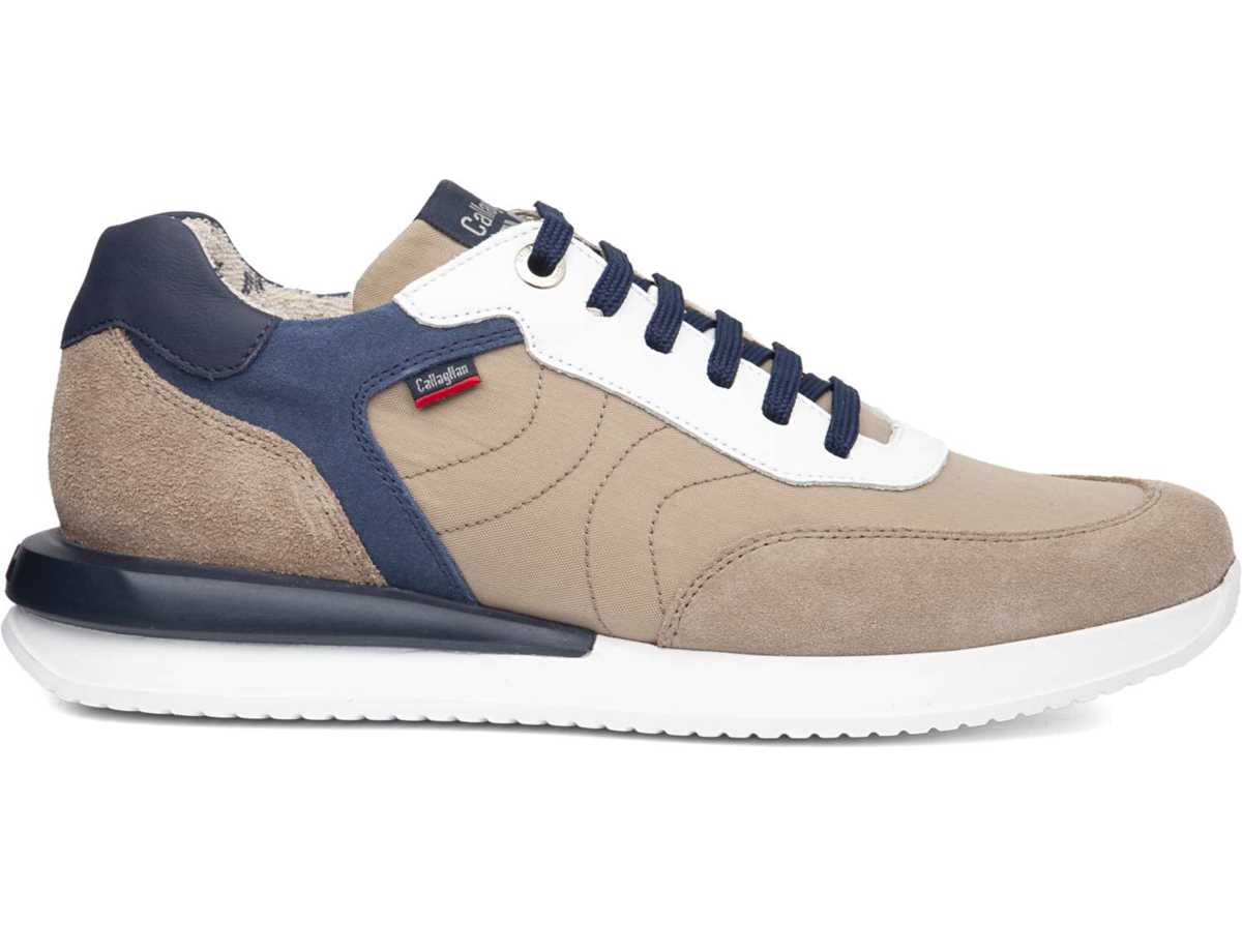 Baskets Callaghan 51100 Moses Homme Beige Bleu | AJS7963TU