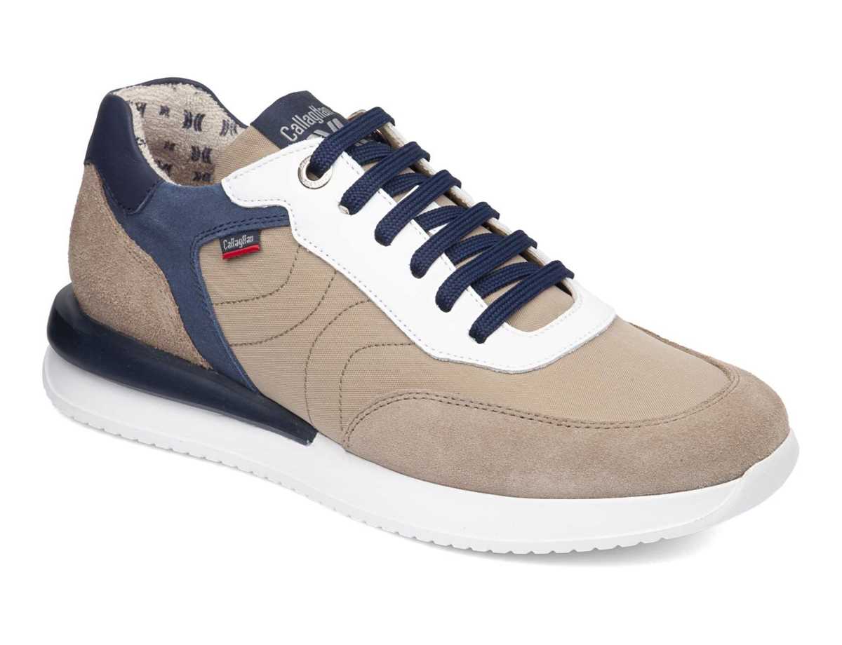 Baskets Callaghan 51100 Moses Homme Beige Bleu | AJS7963TU