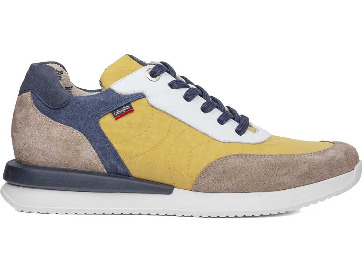 Baskets Callaghan 51100 Moses Homme Beige Jaune Bleu | ZIP1447PU