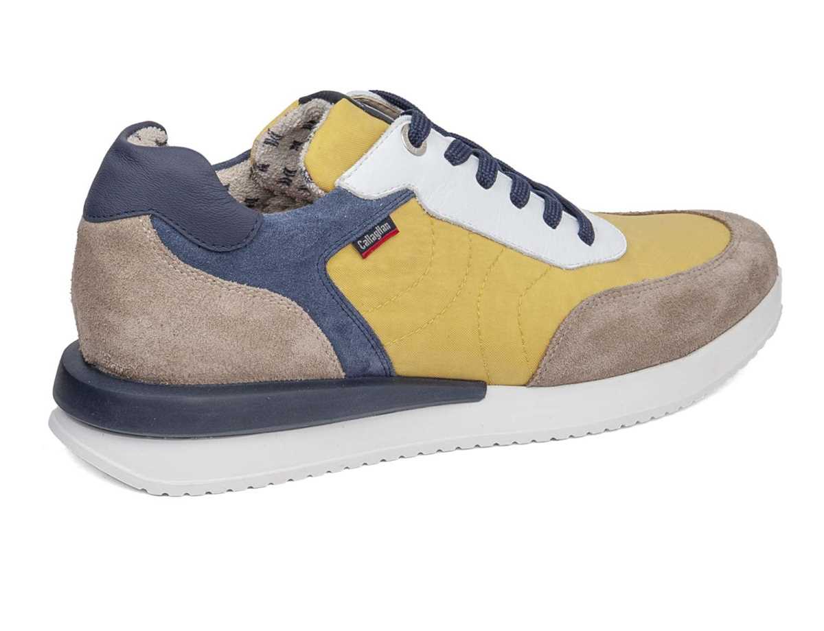 Baskets Callaghan 51100 Moses Homme Beige Jaune Bleu | ZIP1447PU