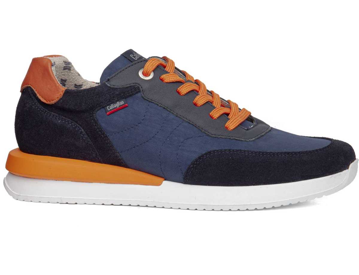 Baskets Callaghan 51100 Moses Homme Bleu Noir Orange | EAK1130ZZ