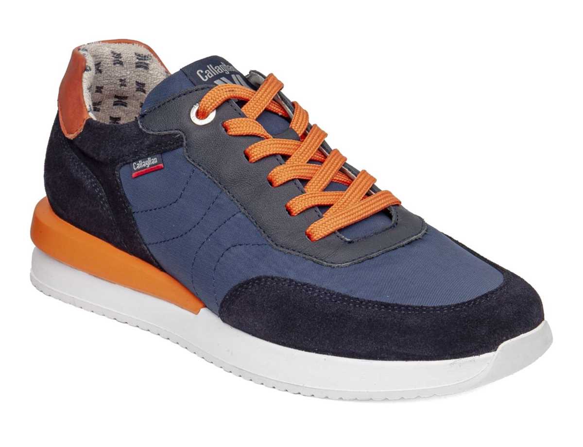 Baskets Callaghan 51100 Moses Homme Bleu Noir Orange | EAK1130ZZ