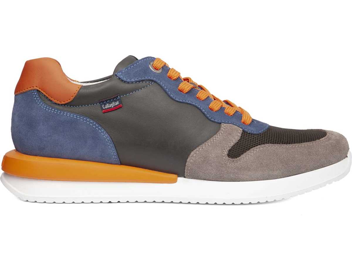 Baskets Callaghan 51103 Moses Homme Grise Bleu Orange | IET3444EX