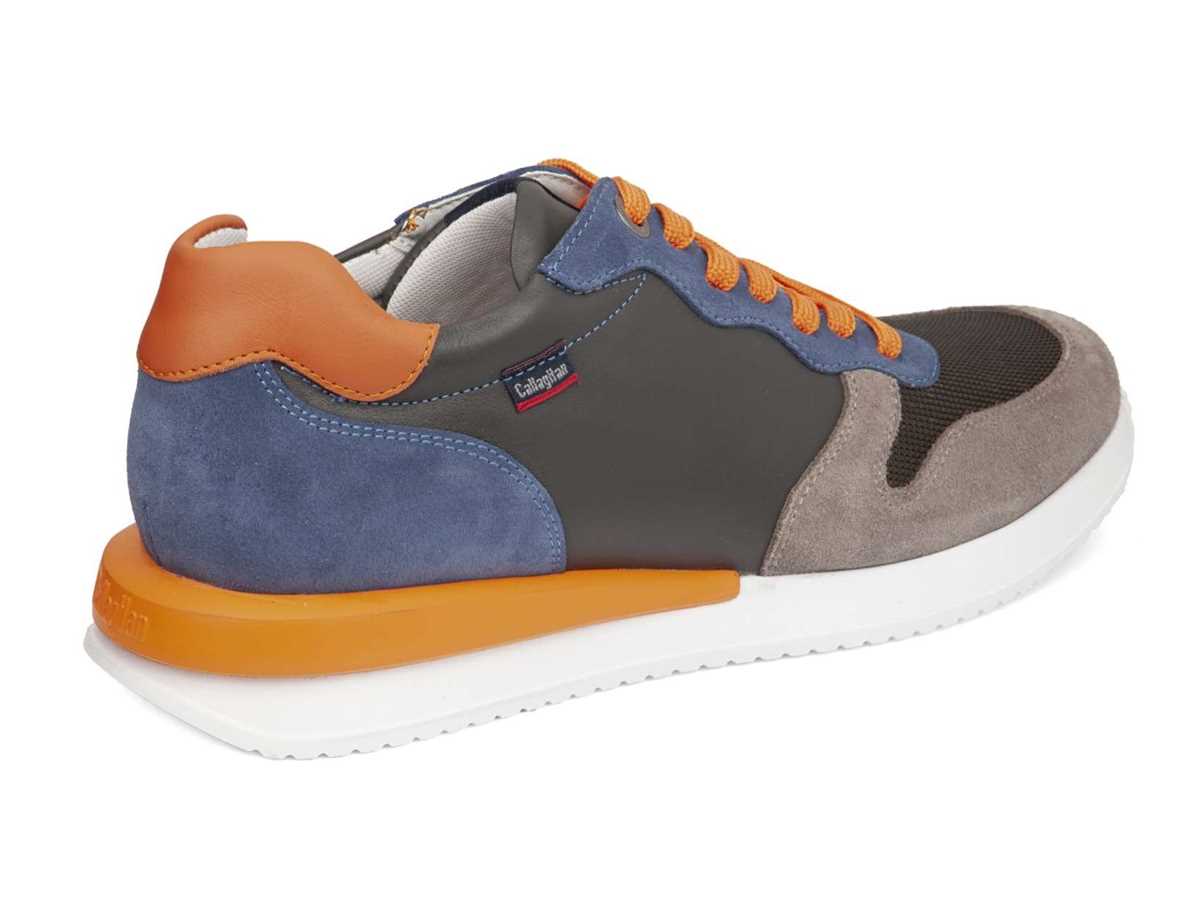 Baskets Callaghan 51103 Moses Homme Grise Bleu Orange | IET3444EX