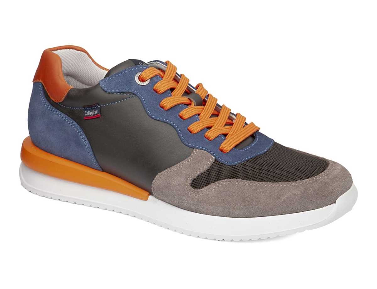 Baskets Callaghan 51103 Moses Homme Grise Bleu Orange | IET3444EX