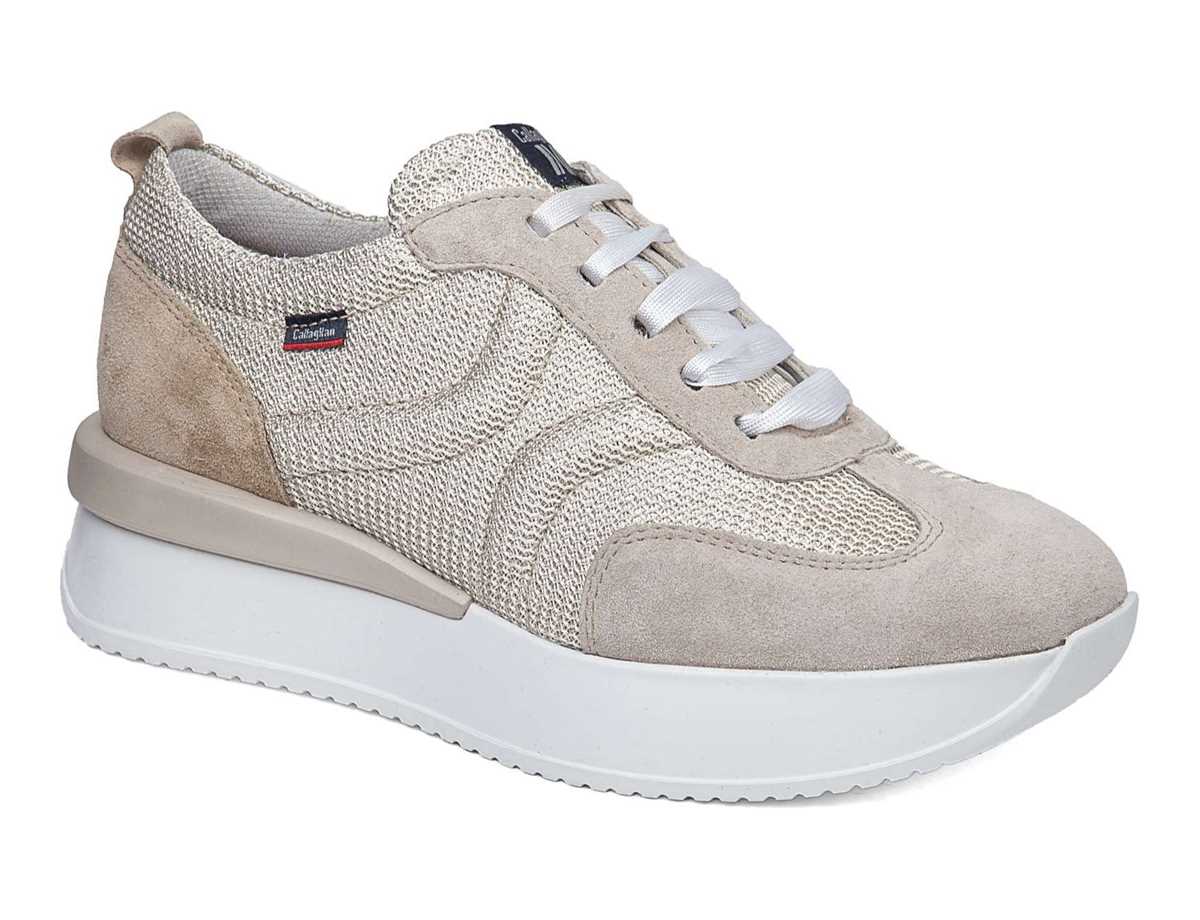 Baskets Callaghan 51200 Dina Femme Blanche Beige | JJK9380JJ