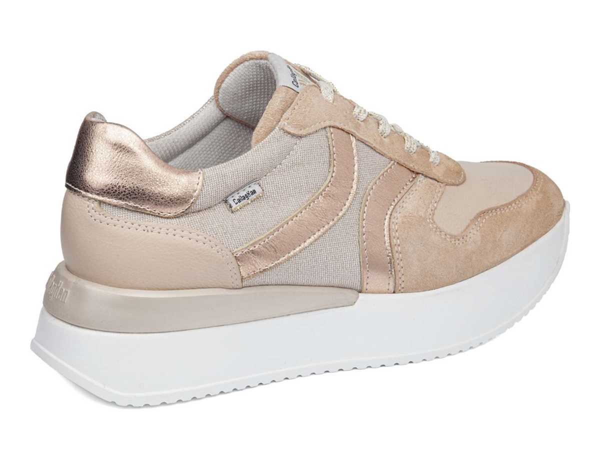 Baskets Callaghan 51204 Dina Femme Rose Beige Doré | RPN7656WY