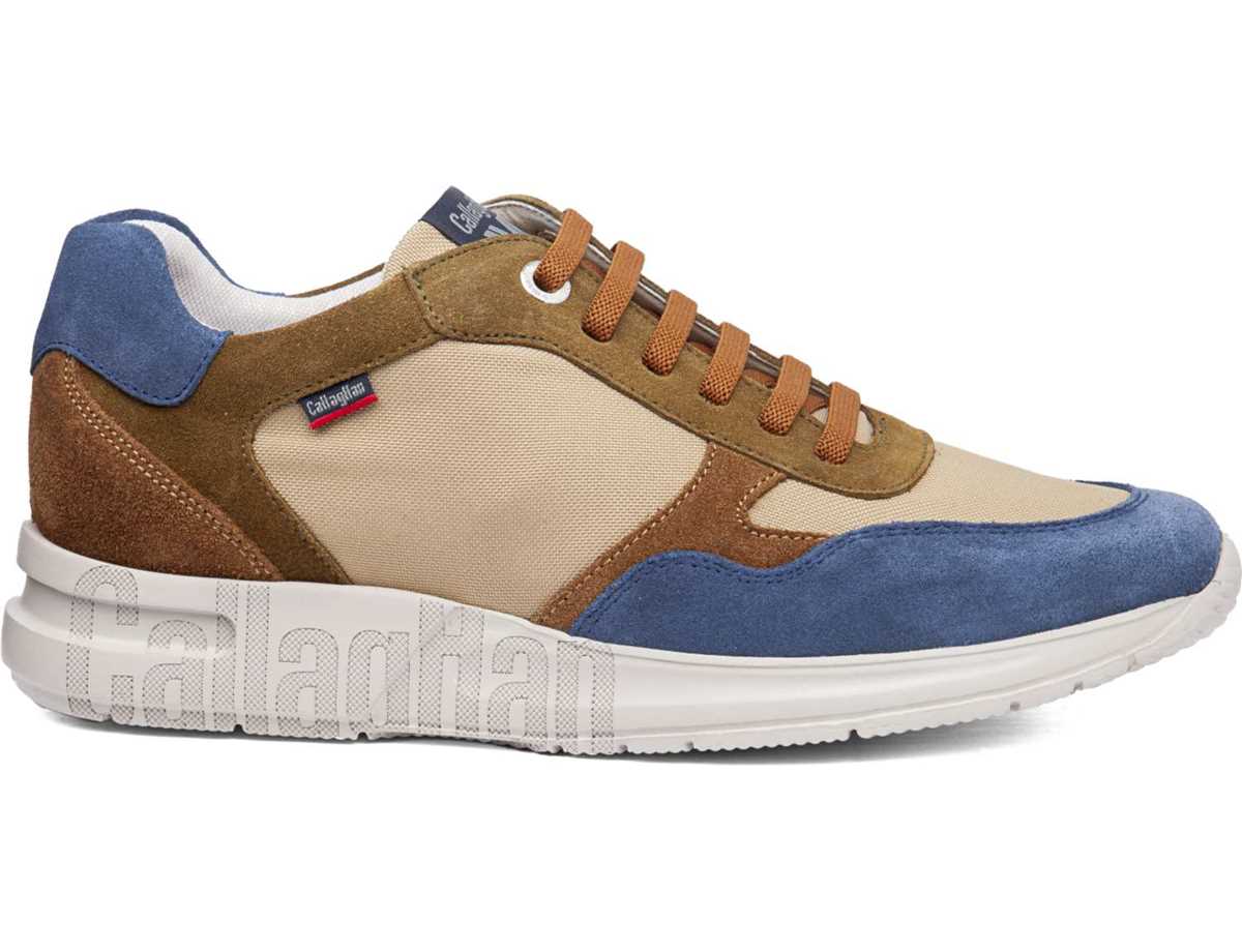 Baskets Callaghan 91324 Goliat S.I.Lase Homme Bleu Beige Vert | WZD5271UK