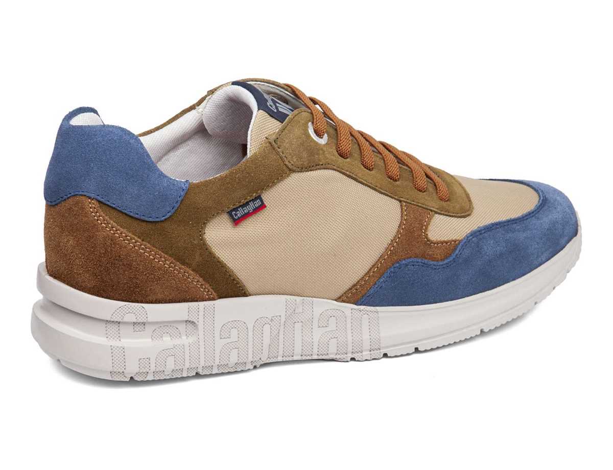 Baskets Callaghan 91324 Goliat S.I.Lase Homme Bleu Beige Vert | WZD5271UK