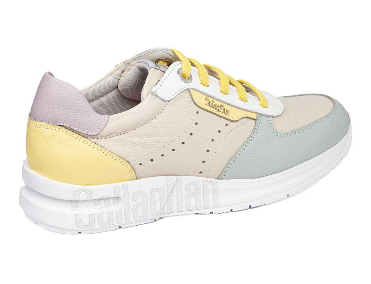 Baskets Callaghan 92120 Dorcas S.I.L Femme Beige Jaune Bleu | EEL2455TL