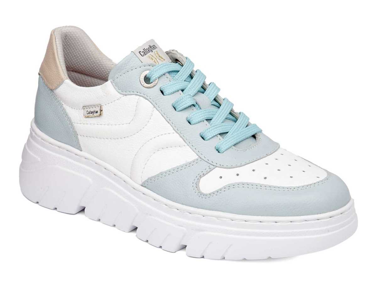 Baskets à Plateforme Callaghan 51806 Baccara Femme Bleu Blanche Rose | PAS8595BE