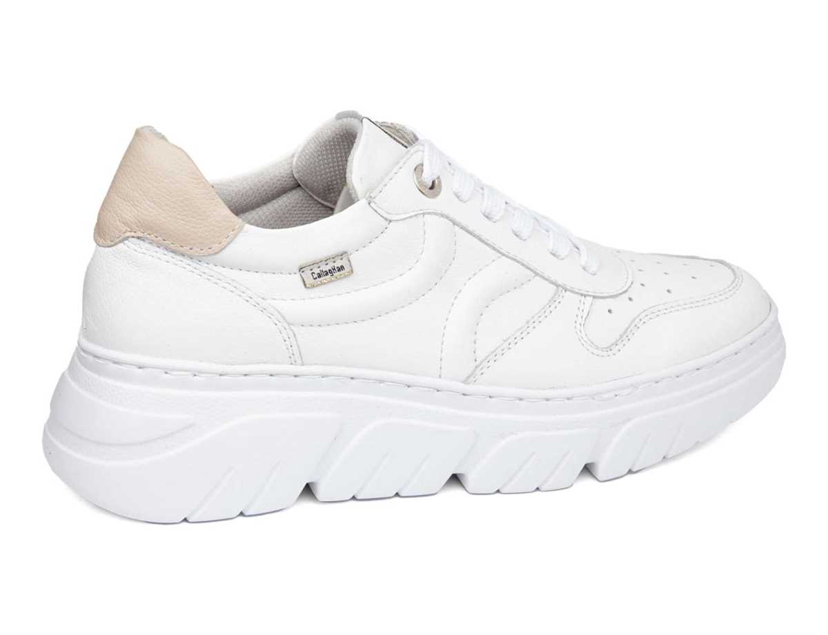 Baskets à Plateforme Callaghan 51806 Baccara Femme Blanche Rose | VBP7655IM