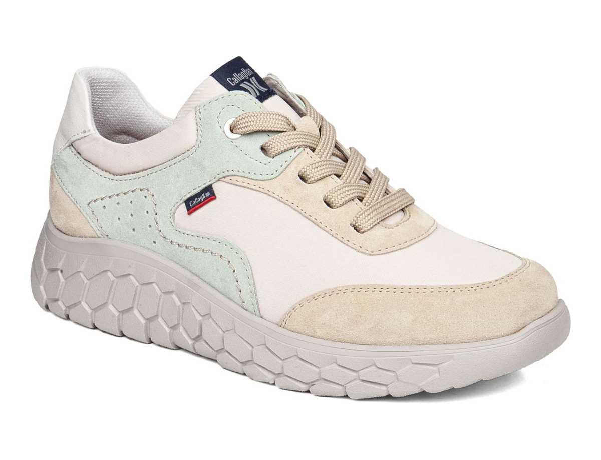 Baskets à Plateforme Callaghan 60004 Suv Sra. Femme Beige Vert | AVZ5149GO