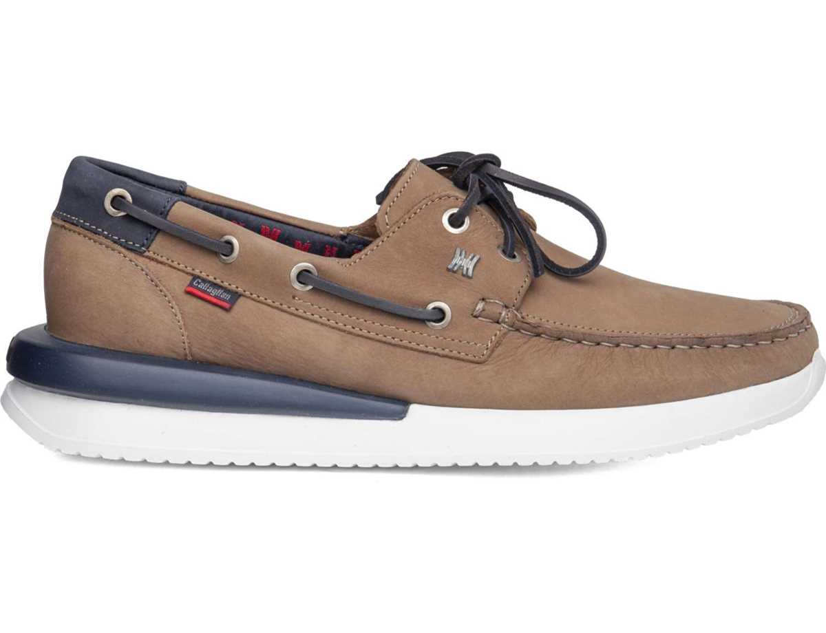 Chaussures Bateau Callaghan 52100 Moses Homme Beige Bleu | RXW6421HB