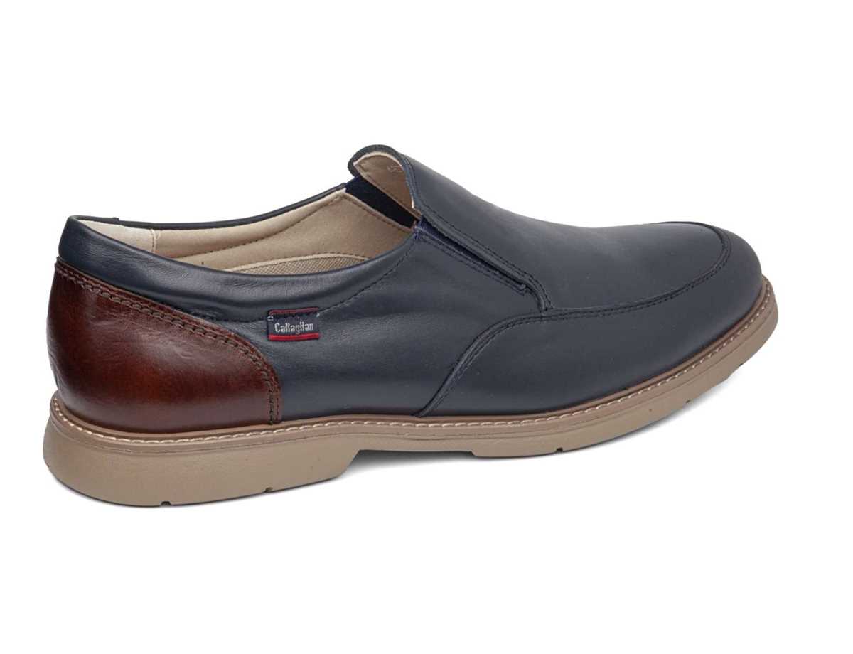 Mocassins Callaghan 46701 Upam Homme Bleu Marron | CZN2117PD