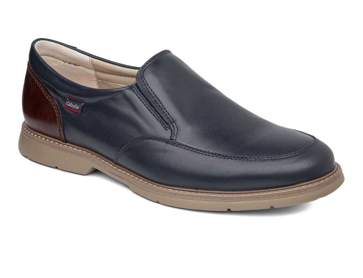 Mocassins Callaghan 46701 Upam Homme Bleu Marron | CZN2117PD