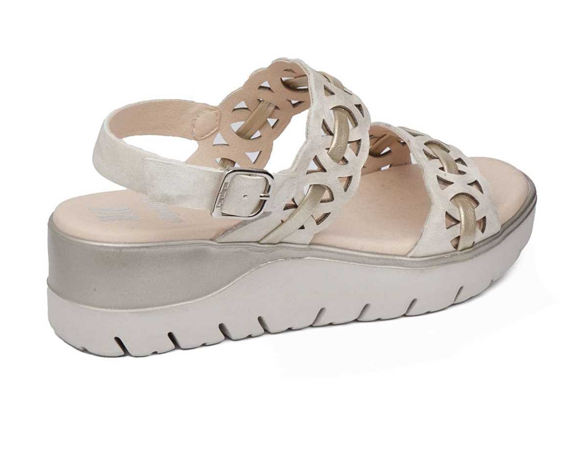 Sandales Compensées Callaghan 26517 Uwanja Femme Beige Doré | COZ9837LF