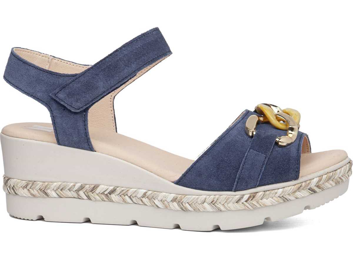 Sandales Compensées Callaghan 29807 Mara Femme Bleu | PKW9296MZ