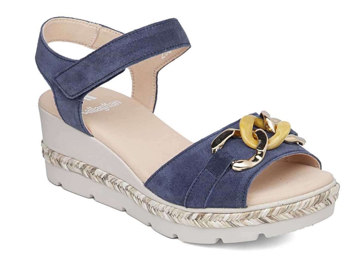 Sandales Compensées Callaghan 29807 Mara Femme Bleu | PKW9296MZ