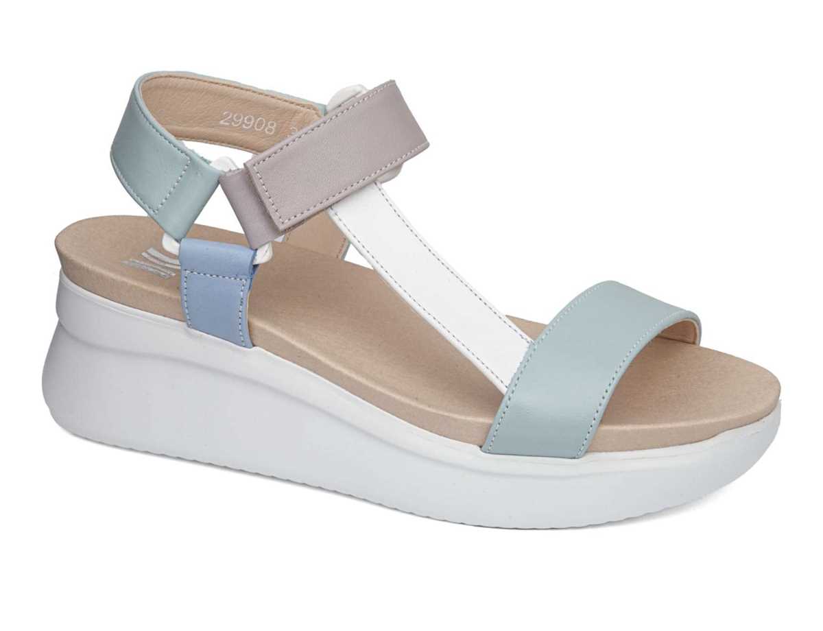 Sandales Compensées Callaghan 29908 Llana Femme Vert Blanche Violette | BEU9977LH