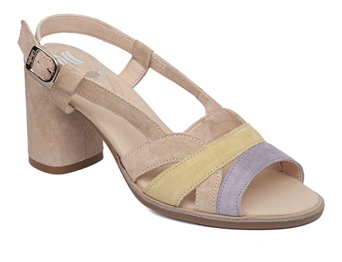 Sandales à Talons Callaghan 31904 Kanji Femme Violette Jaune Beige | IVR1517IP